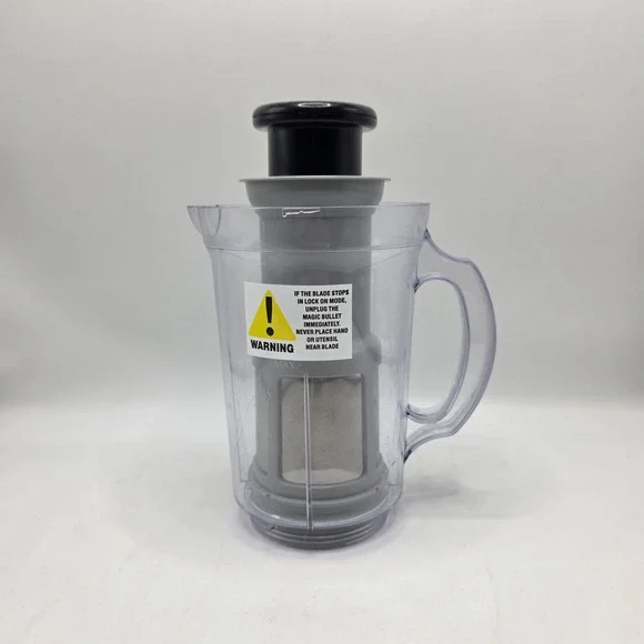 Magic Bullet Juicer Attachment Pitcher Grey‎ Filter Black Pusher Replacement
