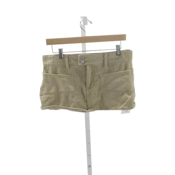 Superdown Womens Beige Cotton Mini Skirt Button Casual Summer Size S