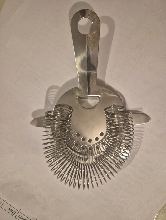 Stainless Steel Cocktail Hawthorne Strainer - Silver