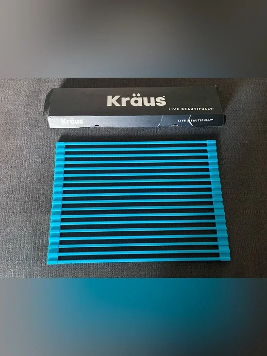 Kraus Aqua Silicone Roll-Up Drying Rack for Sinks