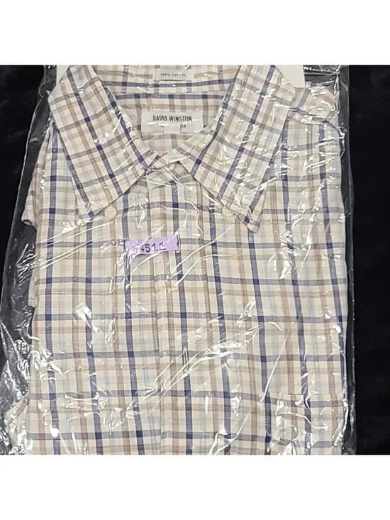 David Winston 100% cotton long sleeve dress shirt
