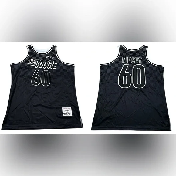 Headgear Classics Boogie‎ Nipsey hussle basketball jersey black checkered 3XL