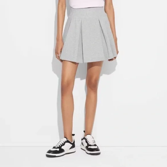 🧡 Mid-Rise Knit Skort Wild Fable Target Gray