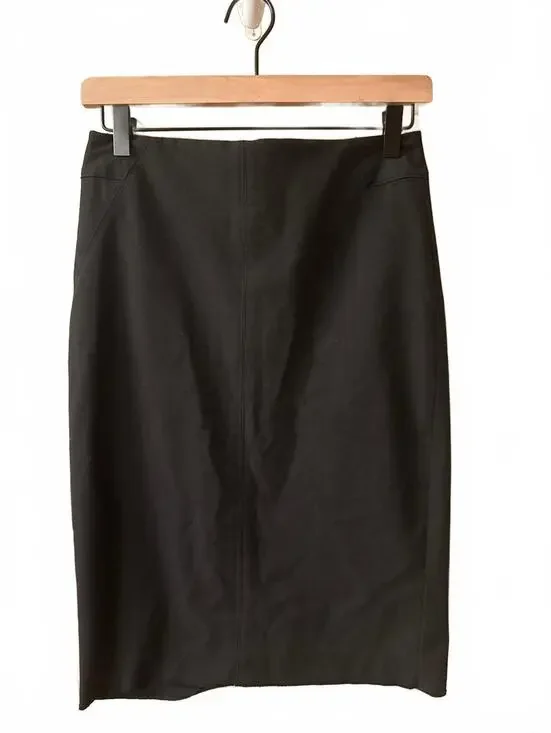 LOFT Classic Black Pencil Skirt with Back Zipper Closure