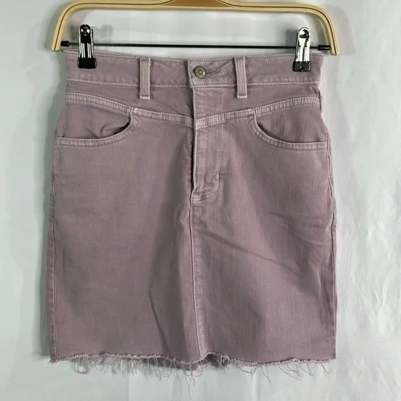 Hollister ultra high-rise lavender mauve denim skirt