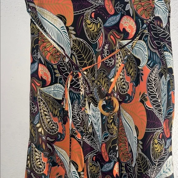 Larry Levine Multicolor Paisley Skirt