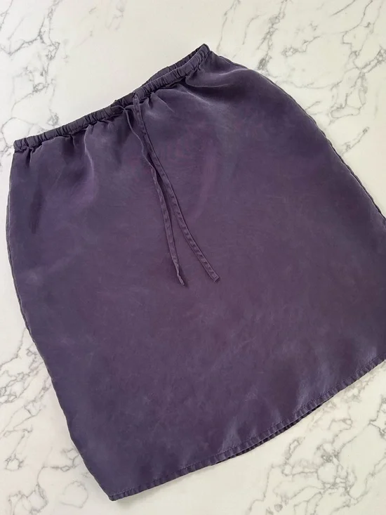 Afends Giselle Cupro Midi Skirt - Aubergine - Size Small
