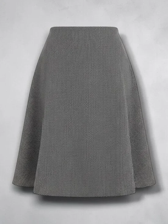 Ann Taylor Black & White Geo Texture Midi Skirt‎