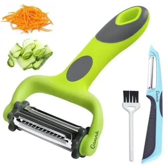Potato Apple Vegetable Peelers for Kitchen, 3 in 1 Blade Spin & I and Y Peelers