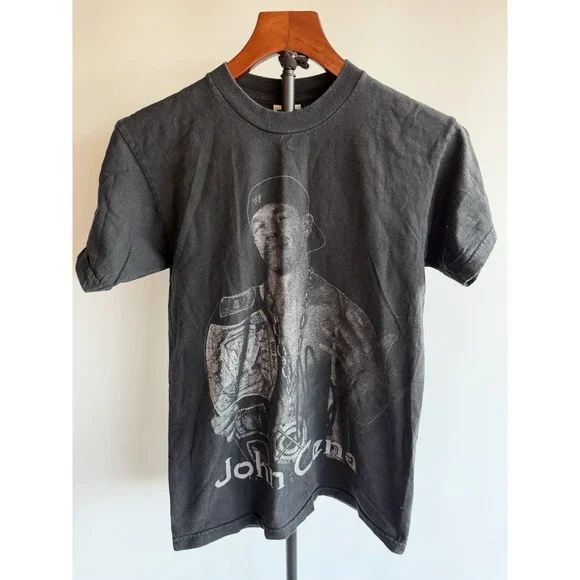VTG John Cena Thug-a-nomics Rap Black Tee Shirt Size Small WWE WWF Wrestling 90s