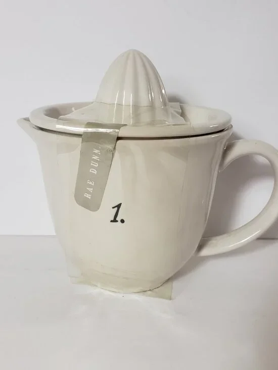 Rae Dunn Juicer Number 1 One Ceramic Ivory New