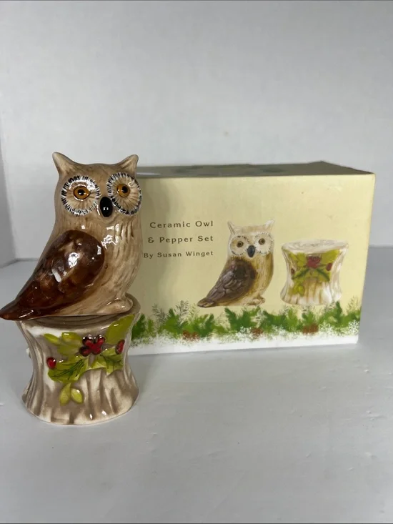 Owl And Trunk Salt And Pepper Set