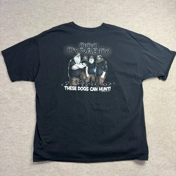 Big Dogs Dog Dynasty Parody T-Shirt Mens 3XL Black Cotton These Dogs Can Hunt 13