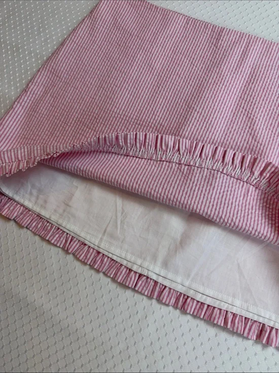 Lilly Pulitzer Pink Mini Skirt with Subtle Ruffle Hem
