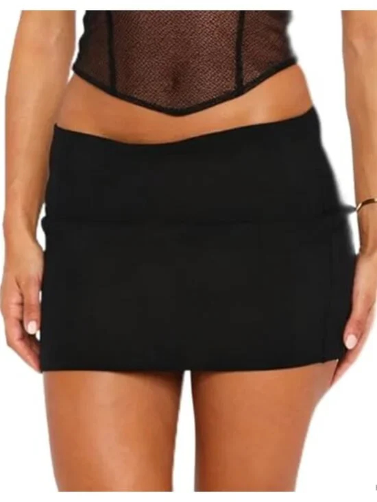 Low Rise Bodycon Stretchy Mini Skirt Women's Going Out Casual