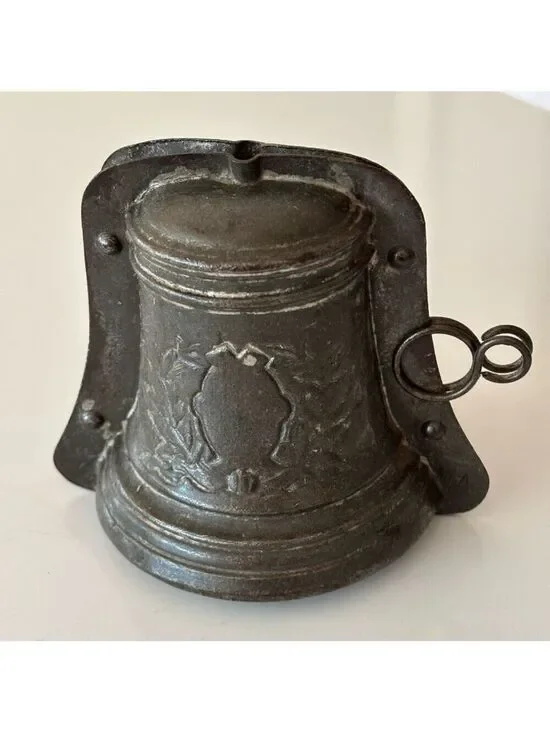 ANTIQUE ANTON REICHE TIN DECORATIVE BELL DOUBLE SIDED CHOCOLATE MOLD #9768 4