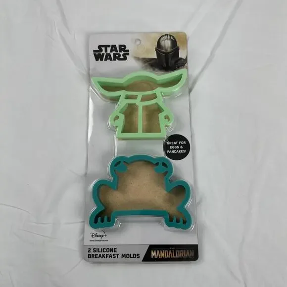 2 Star Wars The Mandalorian Silicone Pancake and Egg Breakfast Molds All Ages