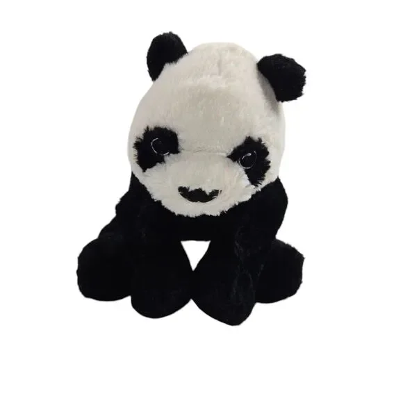 IKEA Plush Kramig Panda Bear Stuffed‎ Animal Black White Floppy Sewn Eyes 12