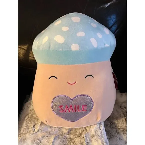 1 Left! Squishmallows Chappy the Mushroom 14” Vday Edition Plushie