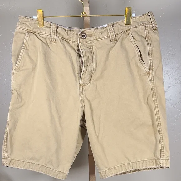 Hollister Tan Flat Front Shorts Versatile Casual Wear‎ Size 33