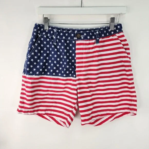 Chubbies 'Mericas Shorts Men's S USA American Flag Patriotic