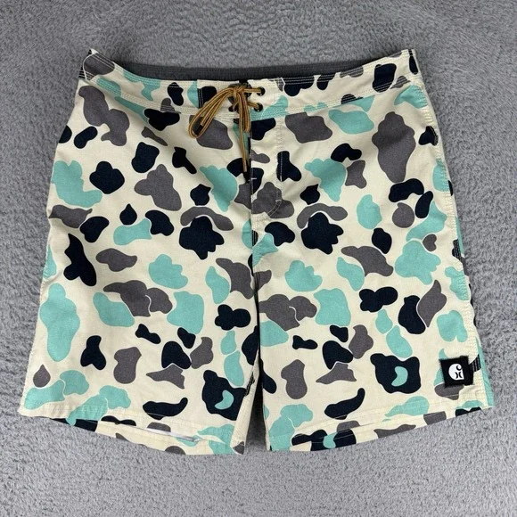 Hurley Men's Blue Como‎ Print Shorts Size 32 Water Resistant