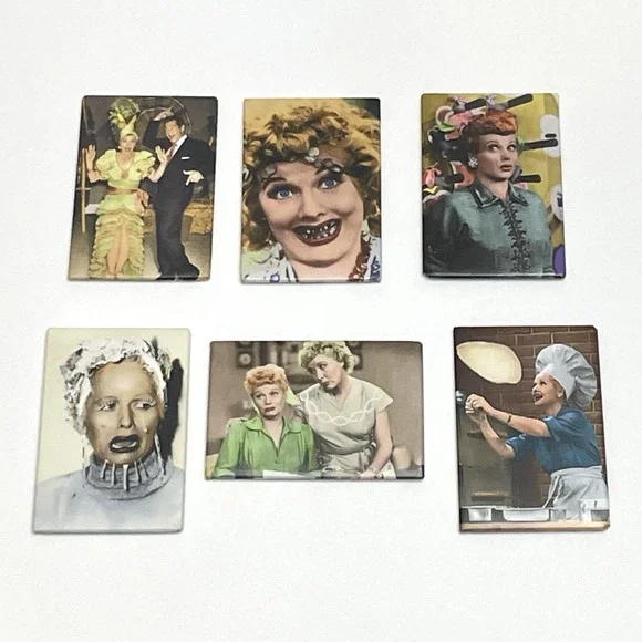 Lucy Magnet Set of 6 Magnets Lucille Ball Dead Arnaz Ethel CBS Inc. ATA-BOY, INC