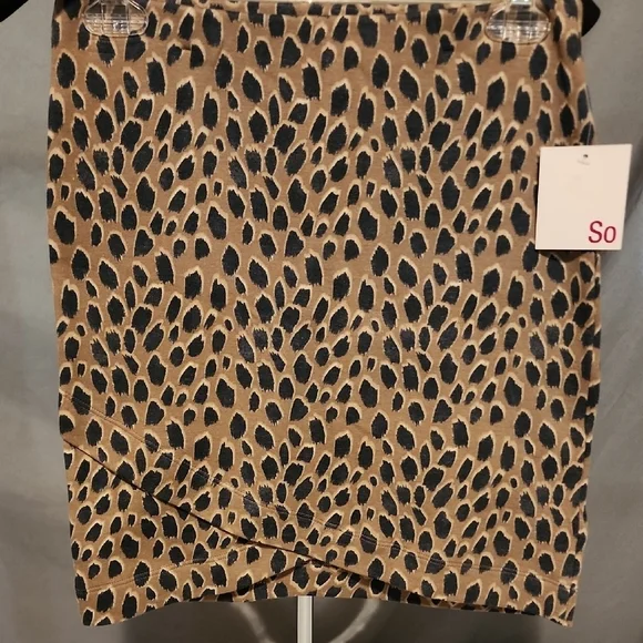 SO NWT Tan and Cream Mini Pencil Skirt Night Out