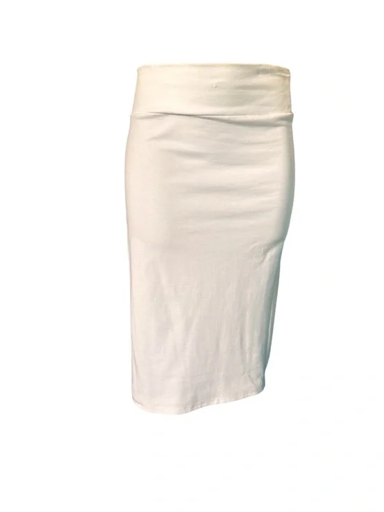 Women’s White Stetch Pencil Skirt