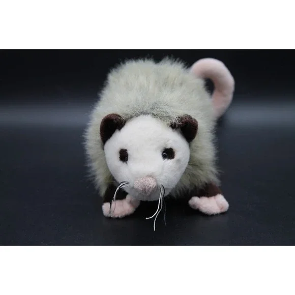 Ganz Webkinz Opossum Plush Stuffed Animal Grey Pink Tail HM441 No Code