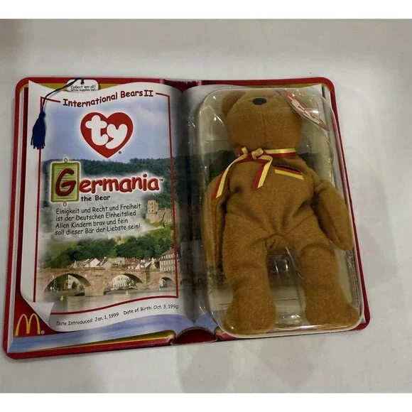 Germania‎ the Bear McDonalds TY International Bears II Beanie Baby 1999 Rare