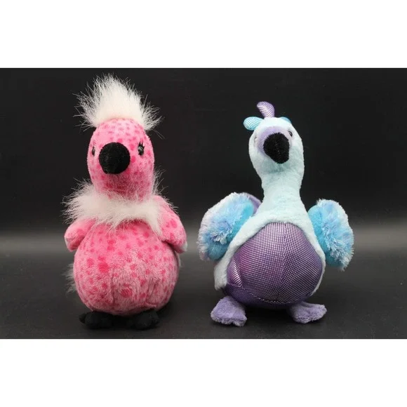 Webkinz Blufadoodle & Cherry Blossom Bird Plush Lot of 2 NO CODE Ganz