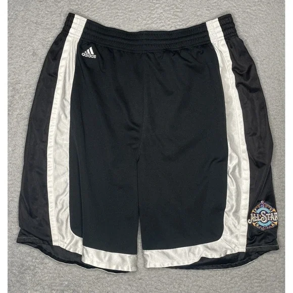 Adidas NBA New Orleans All Star 2008 Shorts Mens Large Black‎ Basketball Y2K