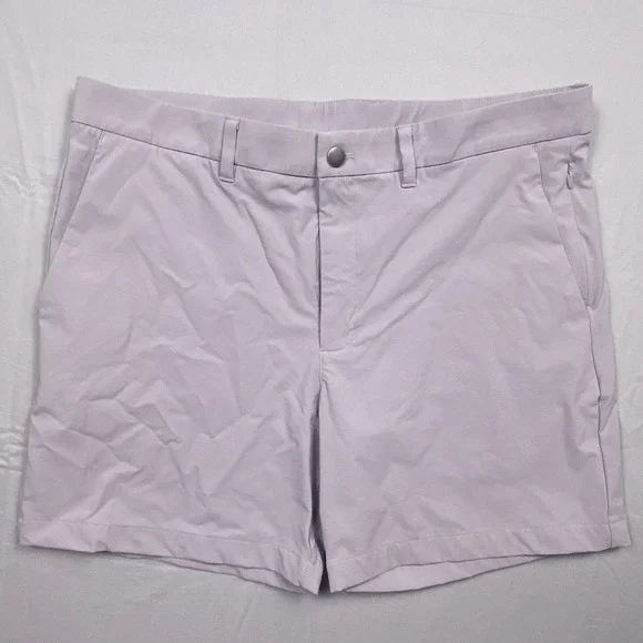 CRZ YOGA Golf Shorts Mens‎ 36 Light Purple 7 Inch Inseam Stretch Performance