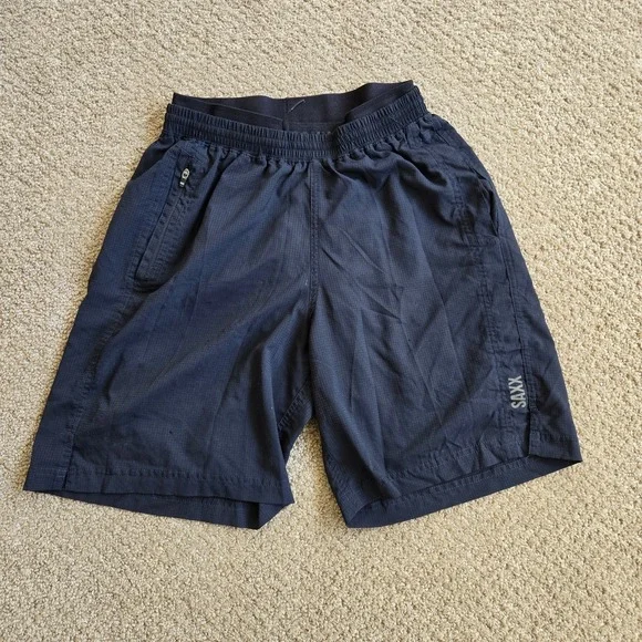 SAXX Shorts Kinetic Train 2N1 Lined Training Black Running‎ Athletic Mens Small