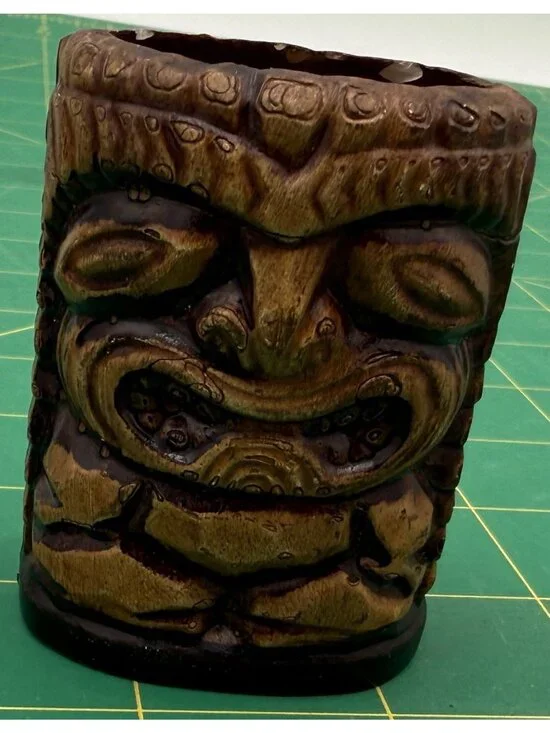 Vintage Hawaiian Tiki Tooth Pick Holder Ceramic Florida Souvenir READ