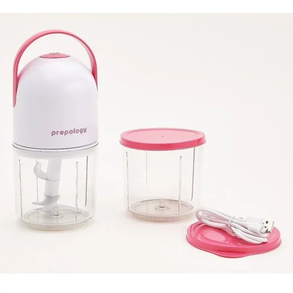PREPOLOGY RECHARGEABLE 13.5 OZ MINI CHOPPER-RED/WHITE-NWOT