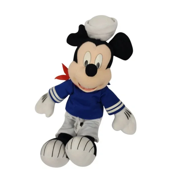 Vintage Disney Mickey Mouse Sailor Plush‎ Toy Stuffed Animal Navy