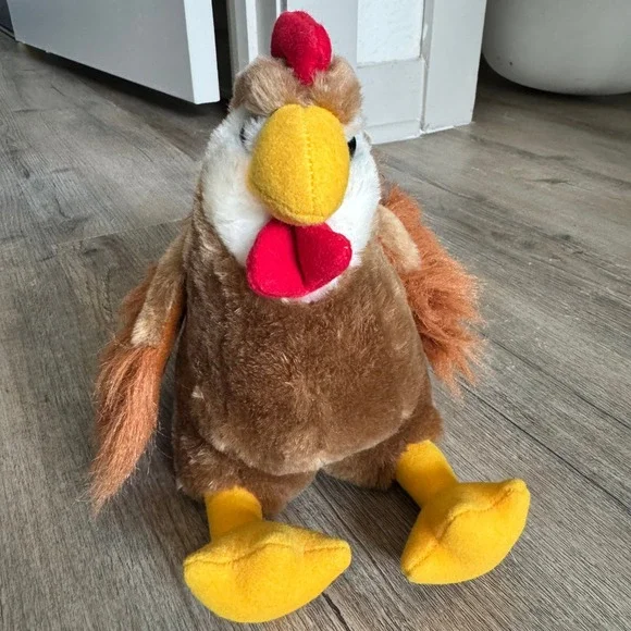 Metacom‎ Old MacDonalds Talking Farmyard Friends Randy Rooster Brown Plush Toy