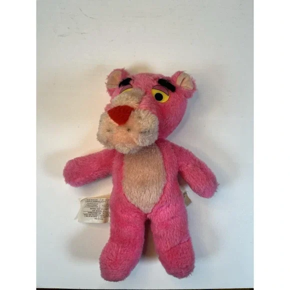 Vintage Pink Panther Plush Mighty Star Stuffed Animal Toy Collectible 10