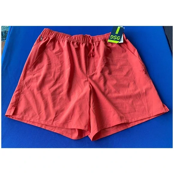 DSG Men's Training Shorts Coral Red Size Medium 6