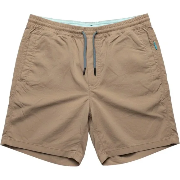 Birddogs Gym Shorts Mens L Khaki Activewear Lined Pocket Stretch 7in Inseam