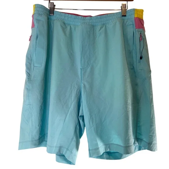 Birddogs Boomstick Gym‎ Shorts XXL Blue Retro Colorblock Athletic Mens