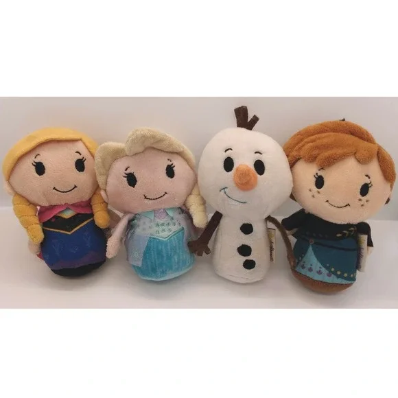 Disney FROZEN Hallmark Itty Bittys 4PC SET Elsa Anna Olaf Plush‎ Toy Collection