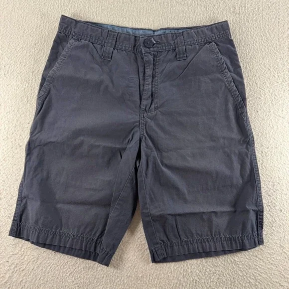 Columbia Shorts Mens 30 Navy Blue Excellent Cotton Casual Hiking AM4705 10in