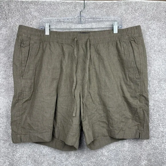 Men's Abercrombie & Fitch Pull-On Shorts‎ XXL Brown Textured Elastic Waist NWT