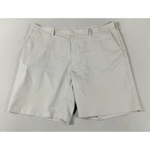Grand Slam Shorts Mens 42 Beige Microfiber Chino Performance Wear Golf Athletic