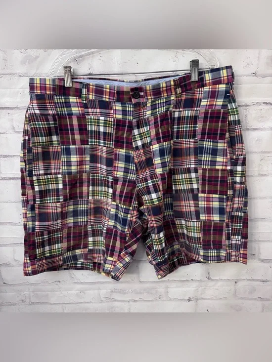 Brooks Brothers Men’s 40 Cotton Patchwork Madras Shorts Preppy Plaid‎ Old Money