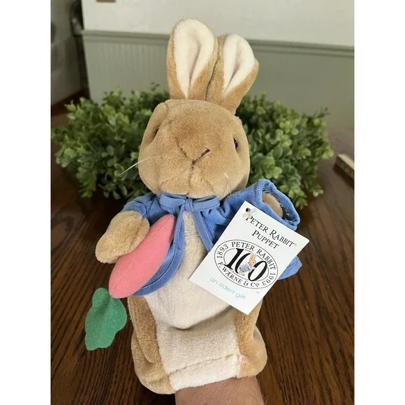 VINTAGE EDEN BEATRIX POTTER‎ PLUSH PETER RABBIT HAND PUPPET 12