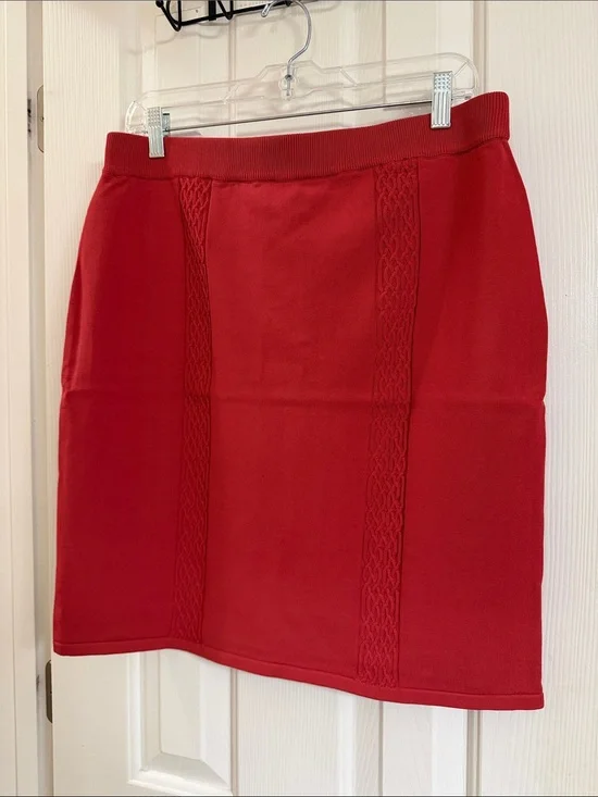 Carlisle Collection Skirt. NEW with tags . Size large . Dark rust color knit